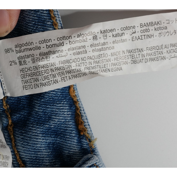 Zara Jeans Womens 4 High Rise Ankle Length 25x27 Light Wash New With Tags - Picture 10 of 11